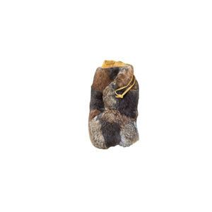 Unbranded Rabbit Fur Pouch One Size Brown Black